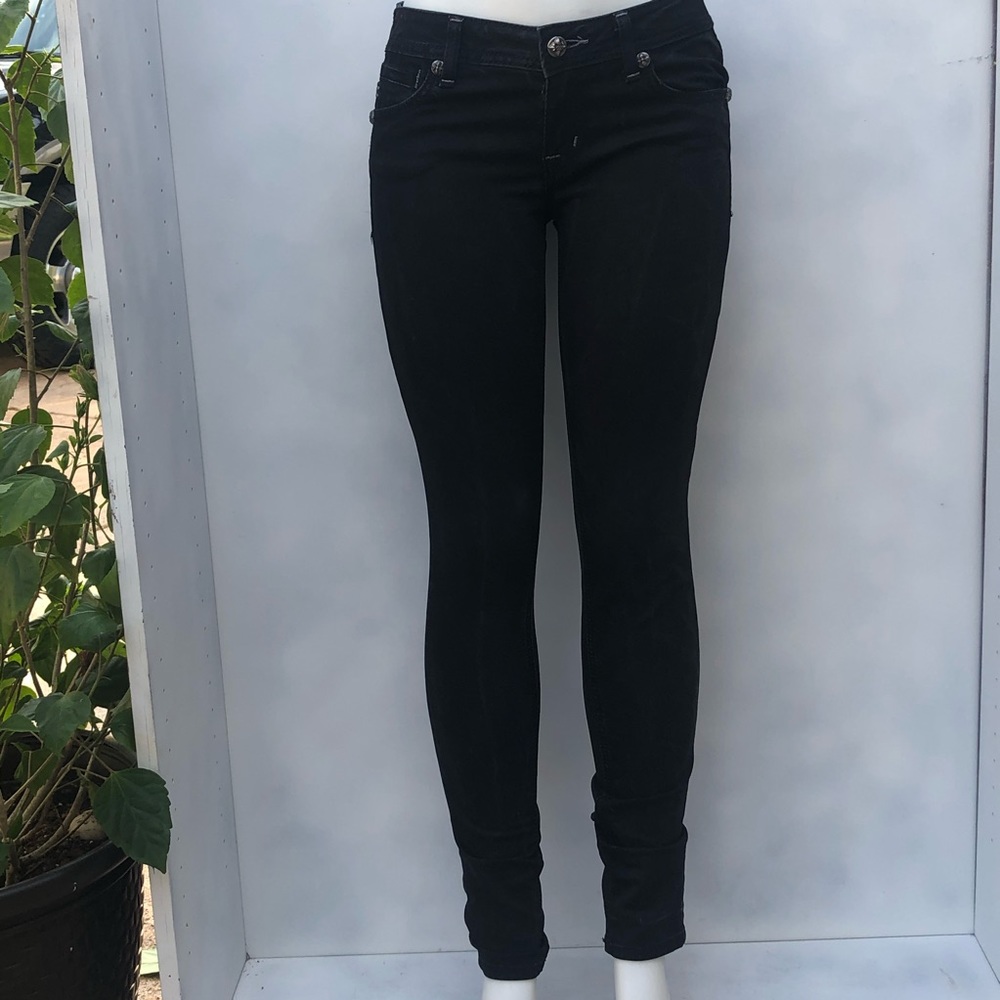 Miss Me Angel Wings Black Jegging Size 28